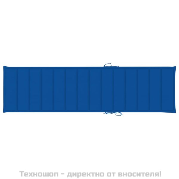Шалте за шезлонг, кралско синьо, 200x50x3 см, Оксфорд плат