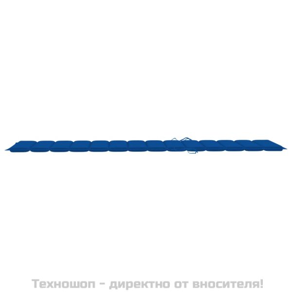 Шалте за шезлонг, кралско синьо, 200x50x3 см, Оксфорд плат