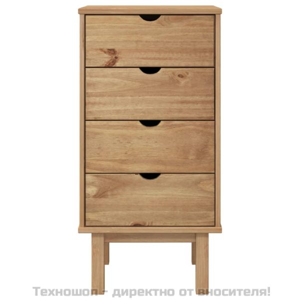 Шкаф с чекмеджета OTTA, 45x39x90 см, борово дърво масив