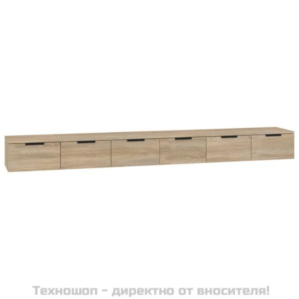 Стенни шкафове 2 бр сонома дъб 102x30x20 см инженерно дърво