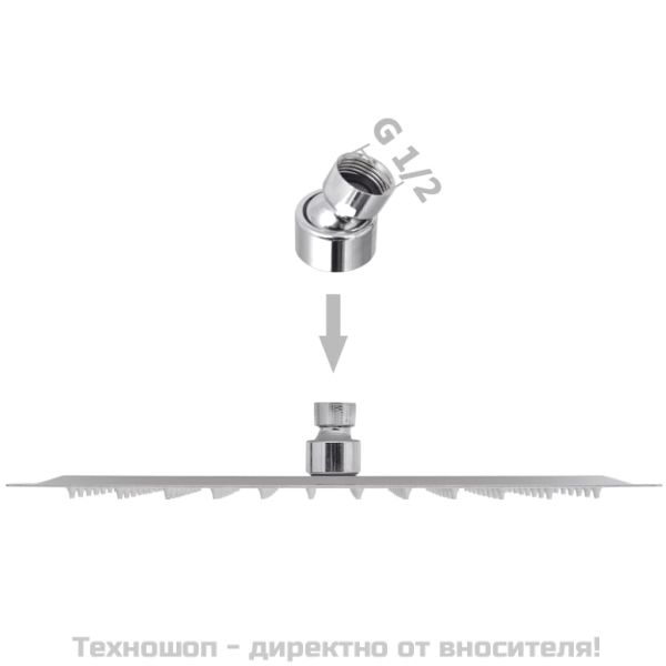 Душ пити от неръждаема стомана, 2 бр, 20x30 cм