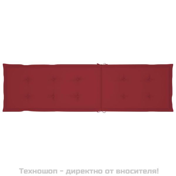 Градински шезлонг подложка за крака и възглавница акация масив