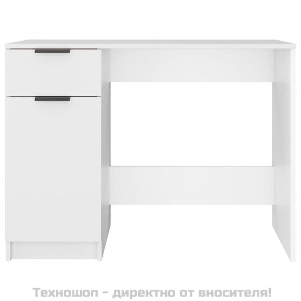 Бюро, бяло, 100x50x75 см, инженерно дърво