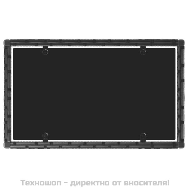Градински лаундж комплект с възглавници 4 части черен полиратан