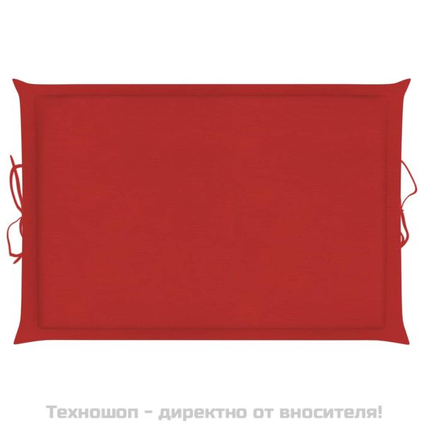 Шалте за шезлонг, червено, 186x58x4 см, Оксфорд плат