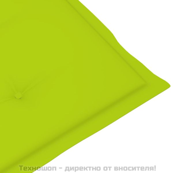 Възглавници за столове 6 бр яркозелени 100x50x3 см Оксфорд плат