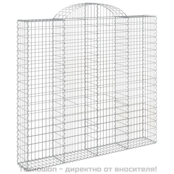 Габионни кошници арка 2 бр 200x50x180/200 см поцинковано желязо