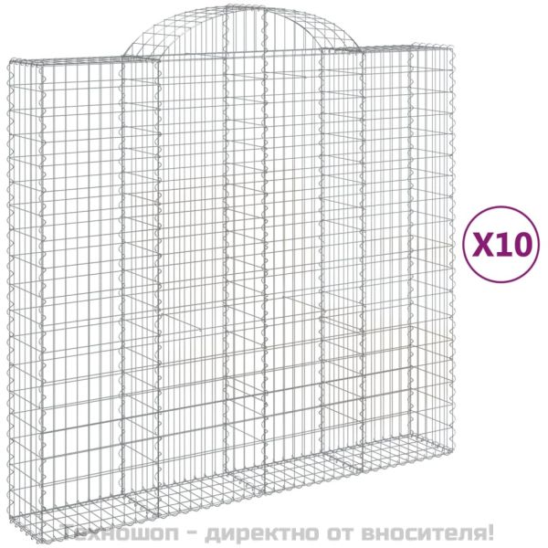 Габионни кошници арка 10 бр 200x50x180/200см поцинковано желязо