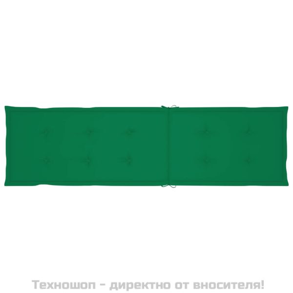 Градински шезлонг подложка за крака и възглавница акация масив