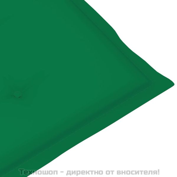 Градински шезлонг подложка за крака и възглавница акация масив