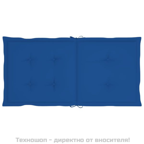 Възглавници за стол 6 бр кралско сини 100x50x3 см Оксфорд плат