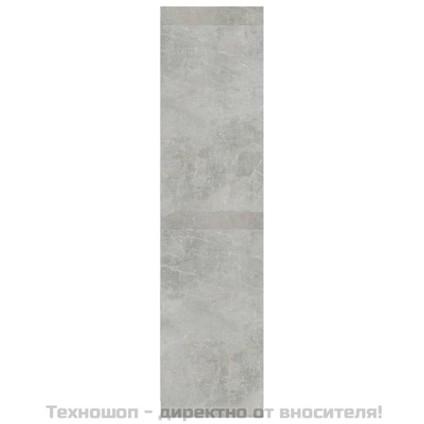Гардероб с чекмеджета бетонно сив 50x50x200 см инженерно дърво