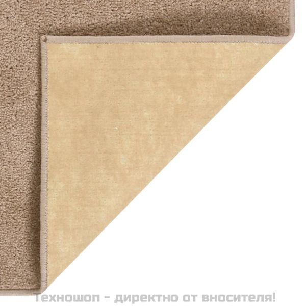 Килим с къс косъм, 160x230 см, кафяв