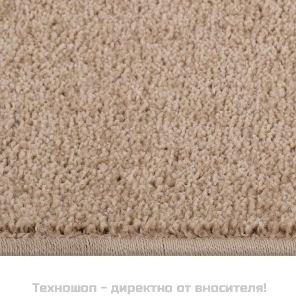 Килим с къс косъм, 160x230 см, кафяв