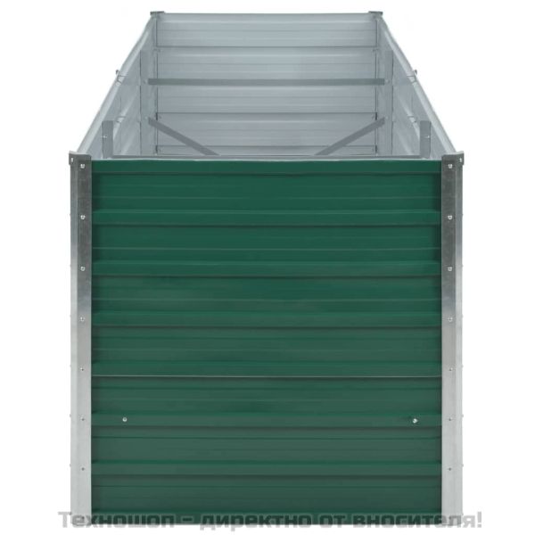 Градинска висока леха поцинкована стомана 240x80x77 см зелена