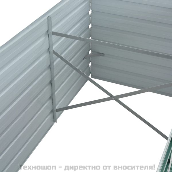 Градинска висока леха поцинкована стомана 240x80x77 см зелена
