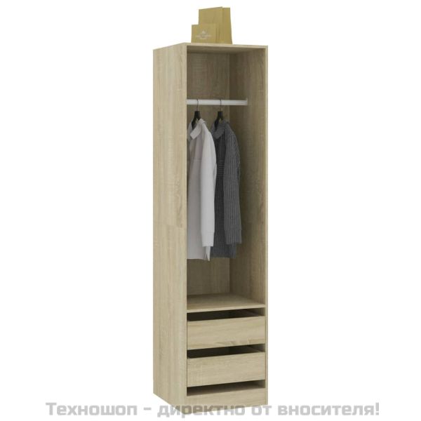 Гардероб с чекмеджета дъб сонома 50x50x200 см инженерно дърво