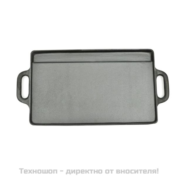 Чугунена плоча за печене с две лица, 50x23 см