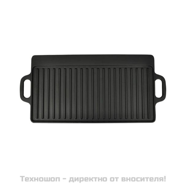Чугунена плоча за печене с две лица, 50x23 см
