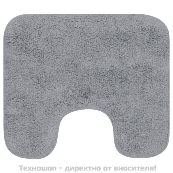 Комплект постелки за баня, 2 бр, текстил, сиви