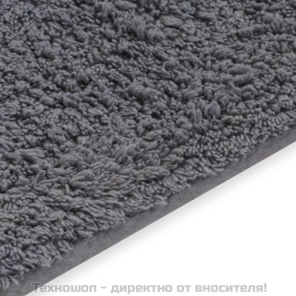 Комплект постелки за баня, 2 бр, текстил, сиви