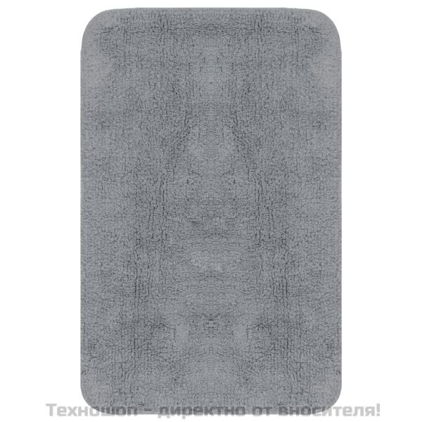 Комплект постелки за баня, 3 бр, текстил, сиви