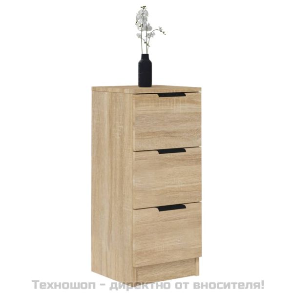 Сайдборд, дъб сонома, 30x30x70 см, инженерно дърво