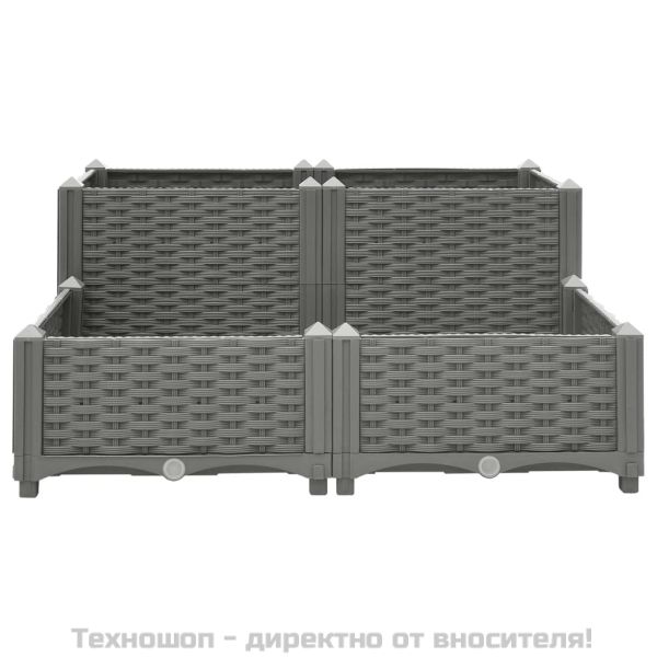 Повдигната леха, 80x80x38 см, полипропилен