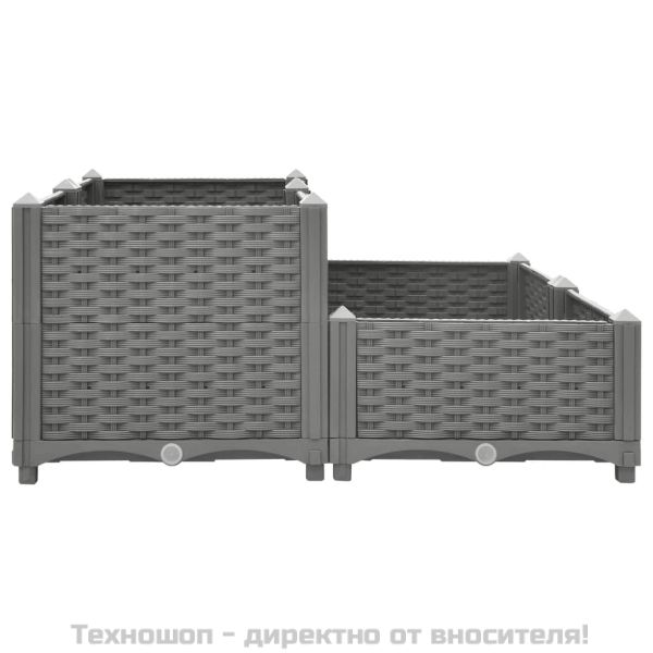 Повдигната леха, 80x80x38 см, полипропилен