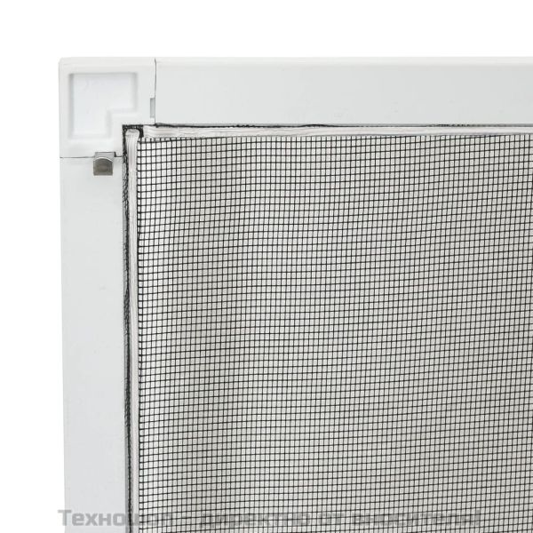 Мрежа против насекоми за прозорци, бяла, 80x100 см