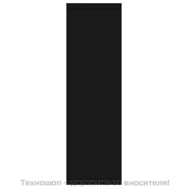 Стенен рафт, черен, 85x16x52,5 см, инженерно дърво