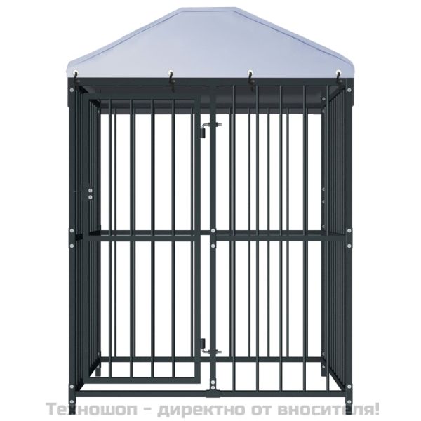 Външна клетка за кучета с покрив, 120x120x150 см