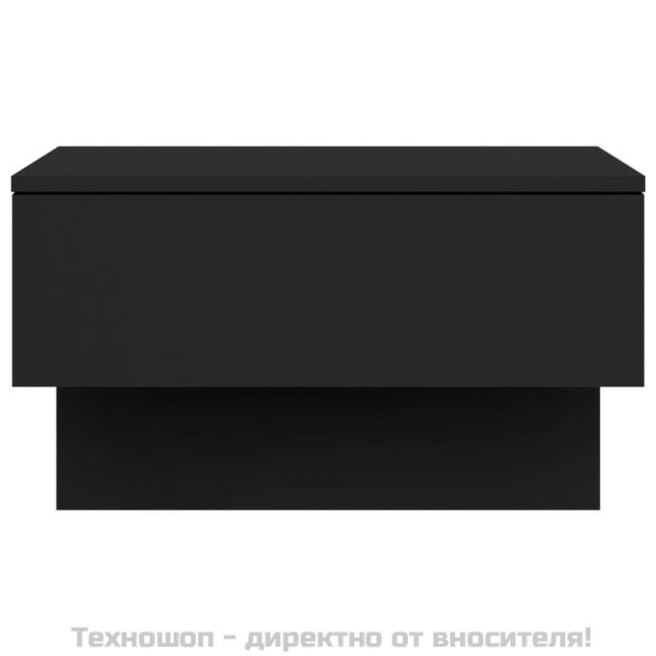 Нощни шкафчета за стенен монтаж, 2 бр, черни