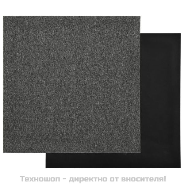 Килимни плочки за под, 20 бр, 5 м², 50x50 см, антрацит