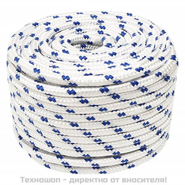 Въже за лодка бяло 12 мм 100 м полипропилен
