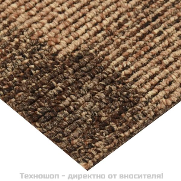 Килимни плочки за под, 20 бр, 5 м², кафяви