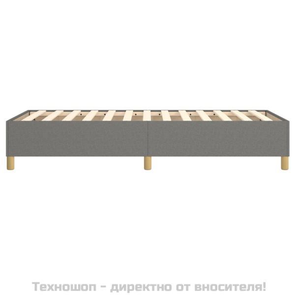 Рамка за легло с пружини, тъмносива, 90x190 см, плат