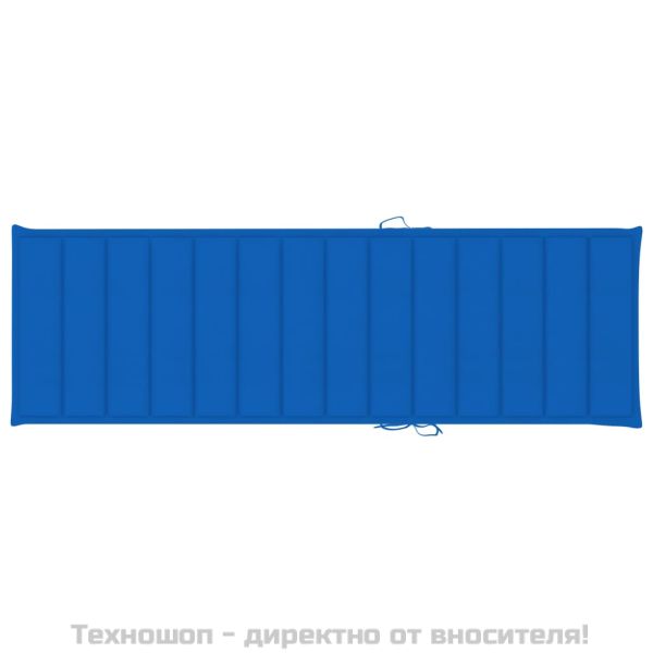 Шалте за шезлонг, кралско синьо, 200x70x3 см, Оксфорд плат