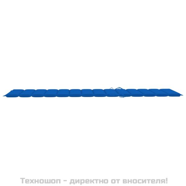Шалте за шезлонг, кралско синьо, 200x70x3 см, Оксфорд плат
