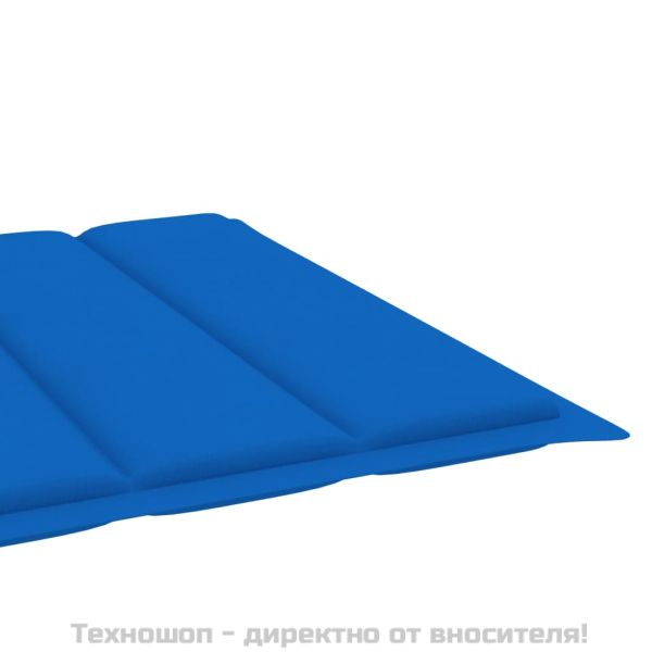 Шалте за шезлонг, кралско синьо, 200x70x3 см, Оксфорд плат
