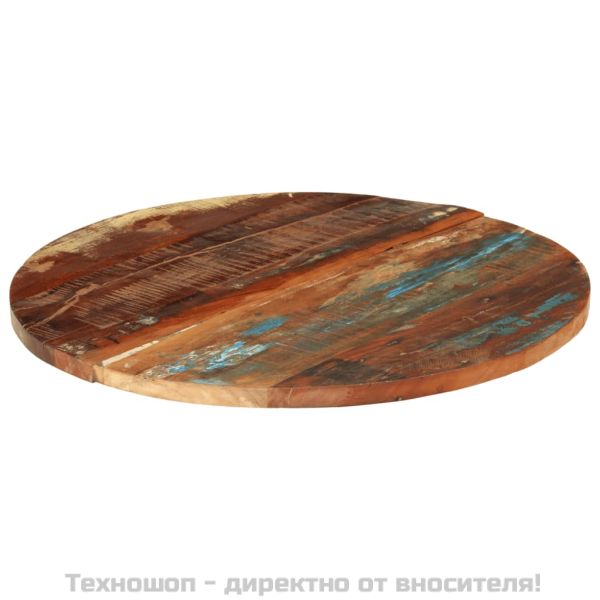 Кръгъл плот за маса, 70 см, 25-27 мм, регенерирано дърво масив