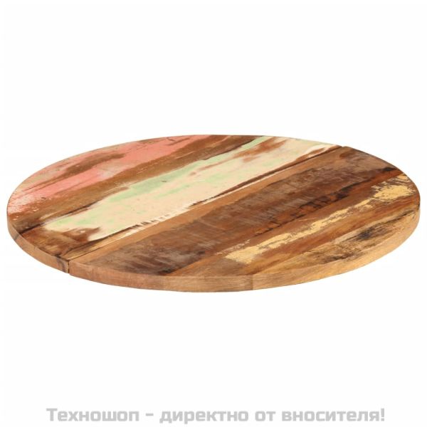 Кръгъл плот за маса, 70 см, 25-27 мм, регенерирано дърво масив