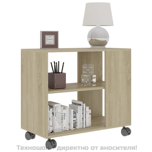 Странична маса, сонома дъб, 70x35x55 см, инженерна дървесина