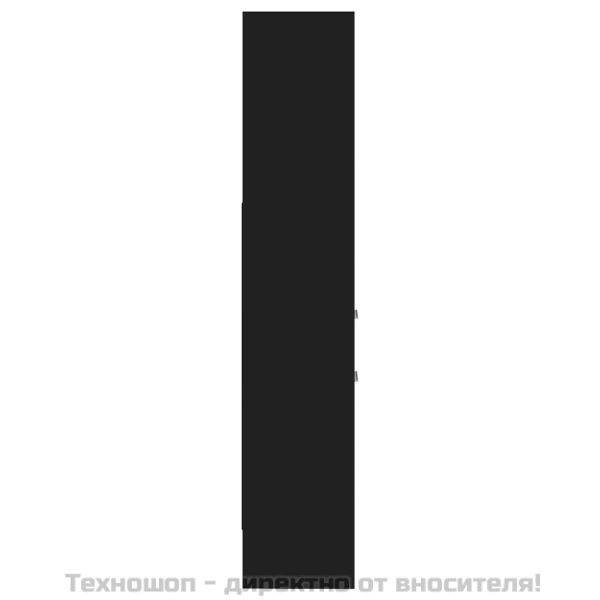 Библиотека, черна, 40x35x180 см, инженерно дърво