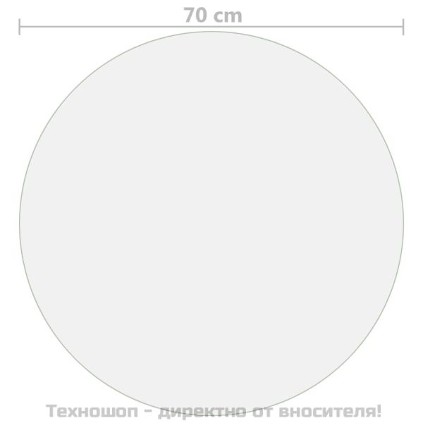 Протектор за маса, прозрачен, Ø 70 см, 1,6 мм, PVC