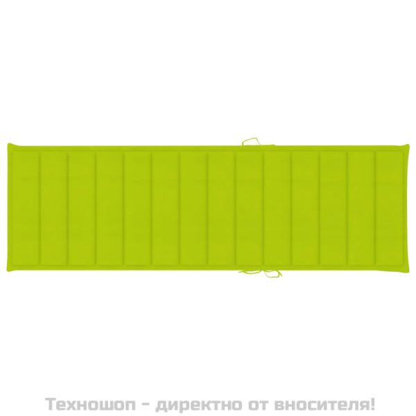 Шалте за шезлонг, яркозелено, 200x70x3 см, Оксфорд плат