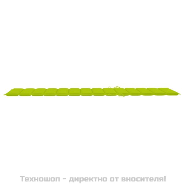 Шалте за шезлонг, яркозелено, 200x70x3 см, Оксфорд плат