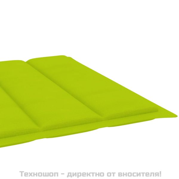 Шалте за шезлонг, яркозелено, 200x70x3 см, Оксфорд плат