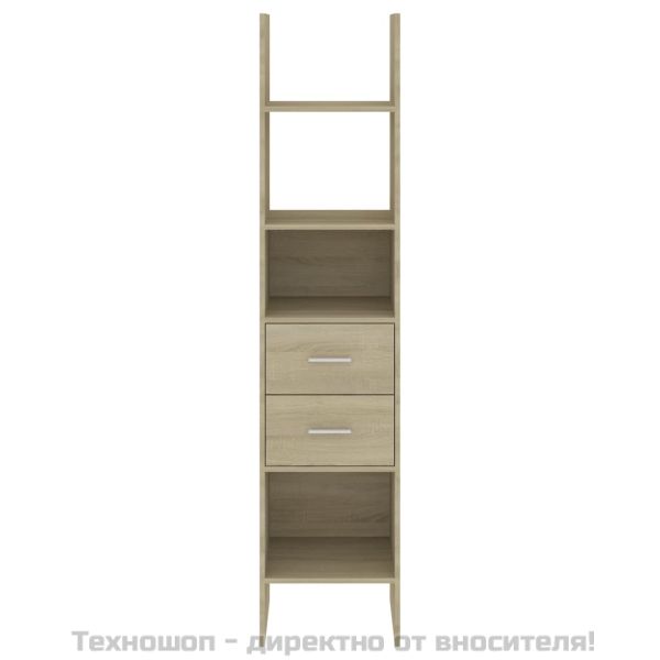 Библиотека, дъб сонома, 40x35x180 см, инженерно дърво