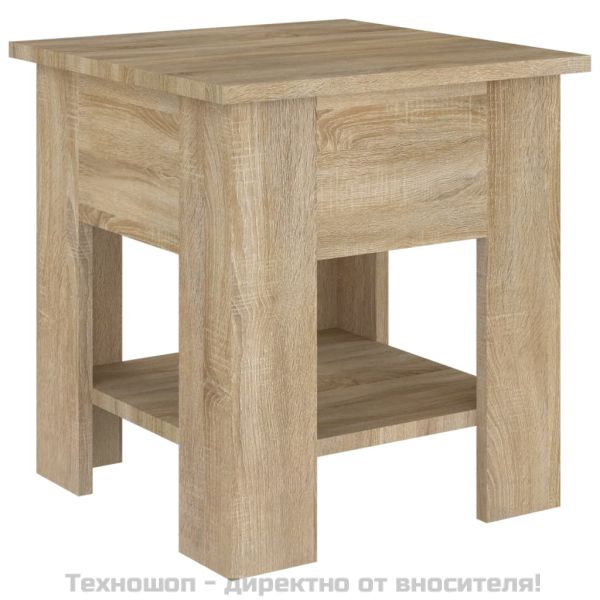 Маса за кафе, дъб сонома, 40x40x42 см, инженерно дърво